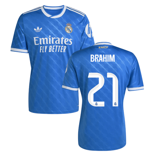 Brahim Diaz #21 Real Madrid 2025-26 Third Match Jersey – Blue