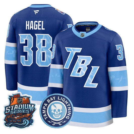 Brandon Hagel Jersey #38 Tampa Bay Lightning 2026 Stadium Series Patch Stitched