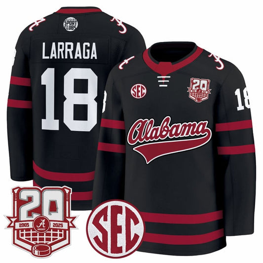 Brandon Larraga Jersey #18  Alabama Crimson Tide 2025-26 Premium 20th Anniversary Patch Stitched