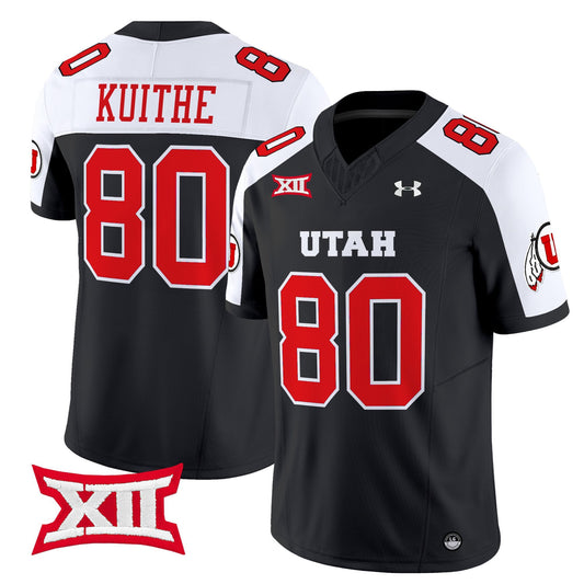 Brant Kuithe Jersey #80 Utah Utes 2025 Vapor Limited Stitched Black Alternate