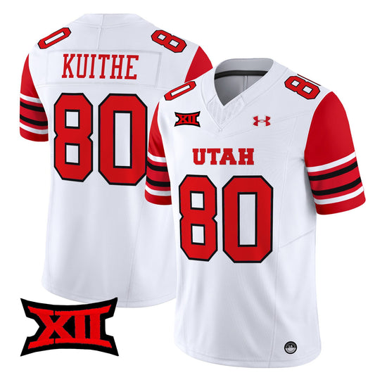 Brant Kuithe Jersey #80 Utah Utes 2025 Vapor Limited Stitched White