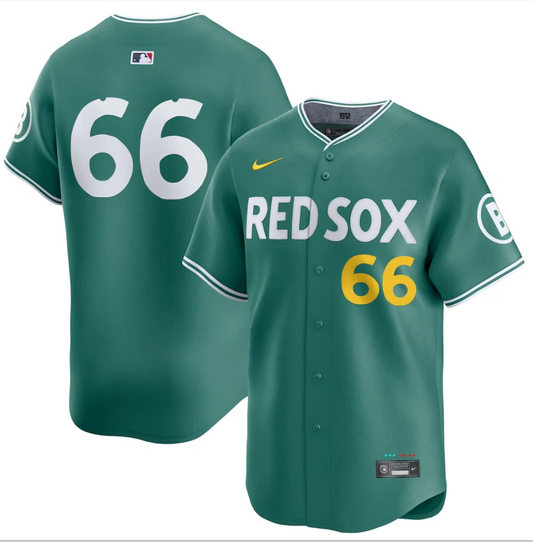Brayan Bello Jersey #66 Red Sox Green 2025 City Connect Limited Stitched