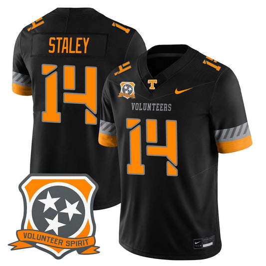 Braylon Staley Jersey #14 Tennessee Volunteers 2025 Spirit Stitched Black
