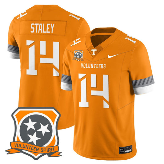 Braylon Staley Jersey #14 Tennessee Volunteers 2025 Spirit Stitched Orange