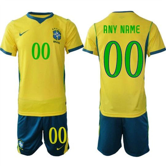 Brazil Custom Any Name And Number Jersey National Team x World Cup 2026 Home On Field Soccer