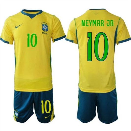 Brazil #10 NEYMAR JR Jersey National Team x World Cup 2026 Home On Field Soccer