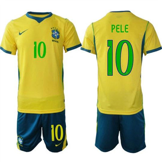 Brazil #10 PELE Jersey National Team x World Cup 2026 Home On Field Soccer