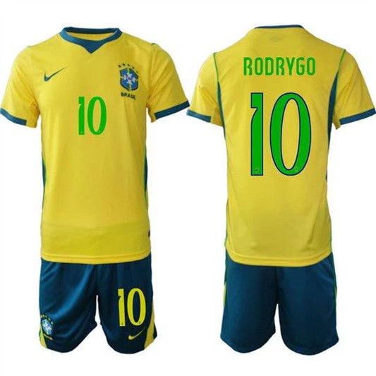 Brazil #10 RODRYGO Jersey National Team x World Cup 2026 Home On Field Soccer