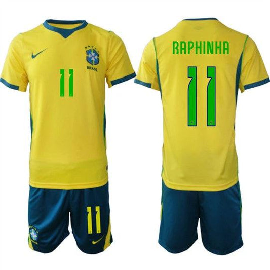 Brazil #11 RAPHINHA  JerseyNational Team x World Cup 2026 Home On Field Soccer