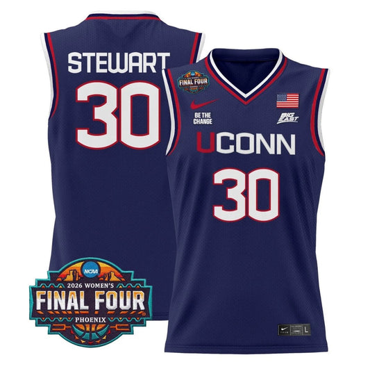 Breanna Stewart Jersey #30 UConn Huskies 2026 Final Four Stitched Navy