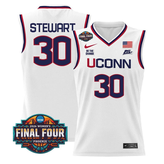 Breanna Stewart Jersey #30 UConn Huskies 2026 Final Four Stitched White