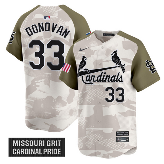Brendan Donovan Jersey #33 St. Louis Cardinals 2025 Armed Forces Day Vapor Stitched Alternate