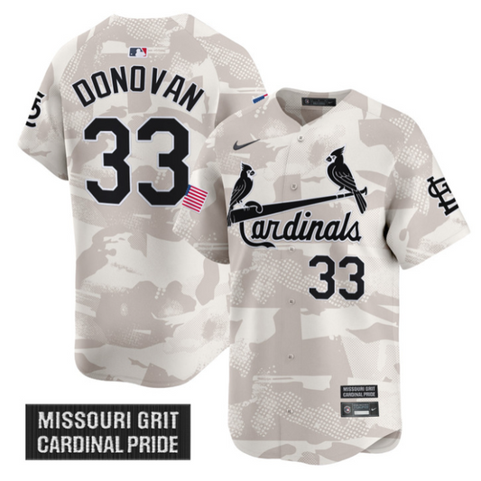 Brendan Donovan Jersey #33 St. Louis Cardinals 2025 Armed Forces Day Vapor Stitched Camo