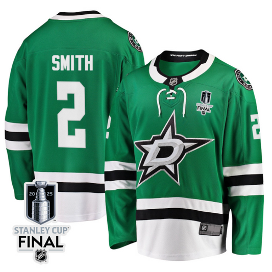 Brendan Smith 2 Dallas Stars 2025 STANLEY CUP Final Patch Home Men Jersey Black