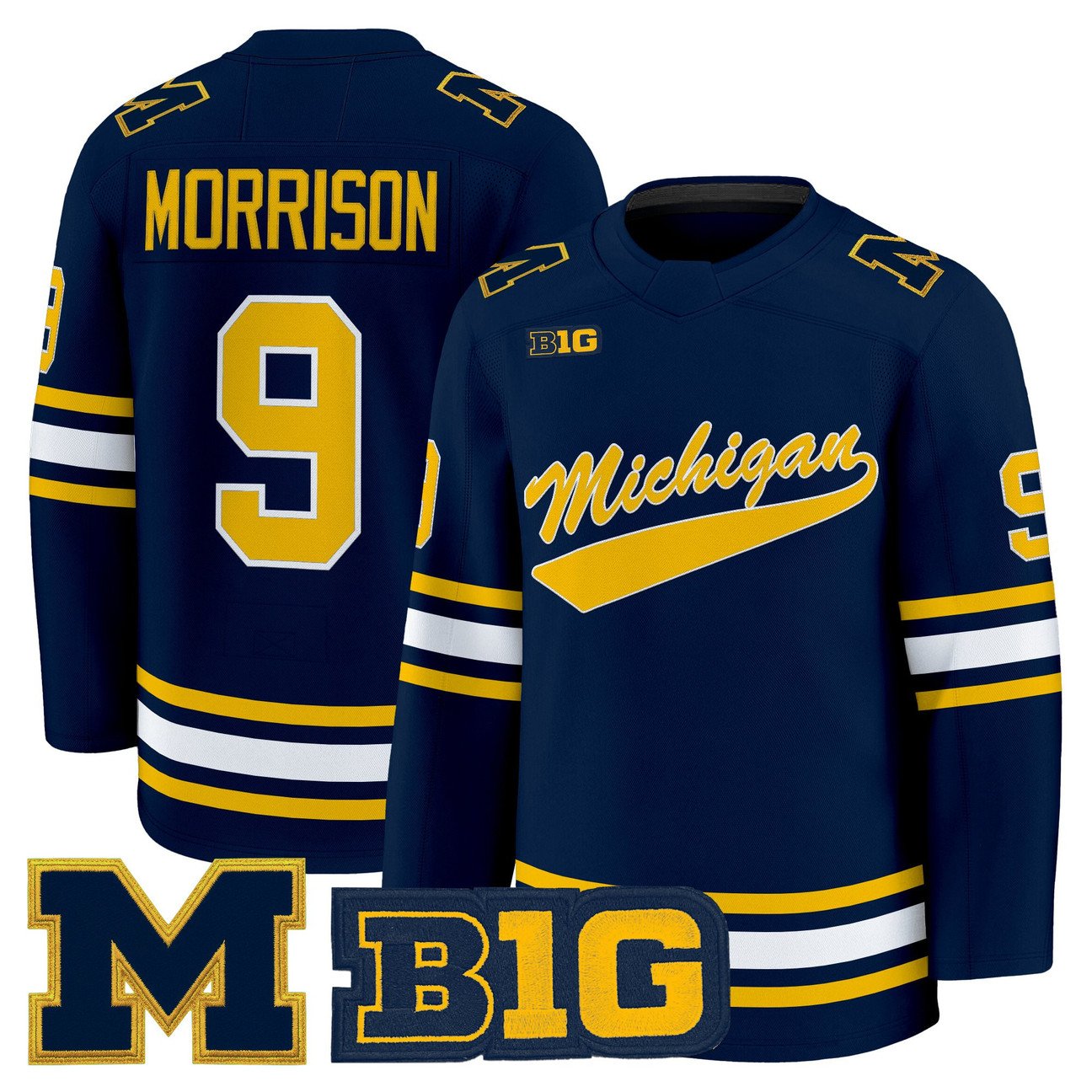 Brendan Morrison Jersey #9 Michigan Wolverines 2025-26 Premium All Stitched