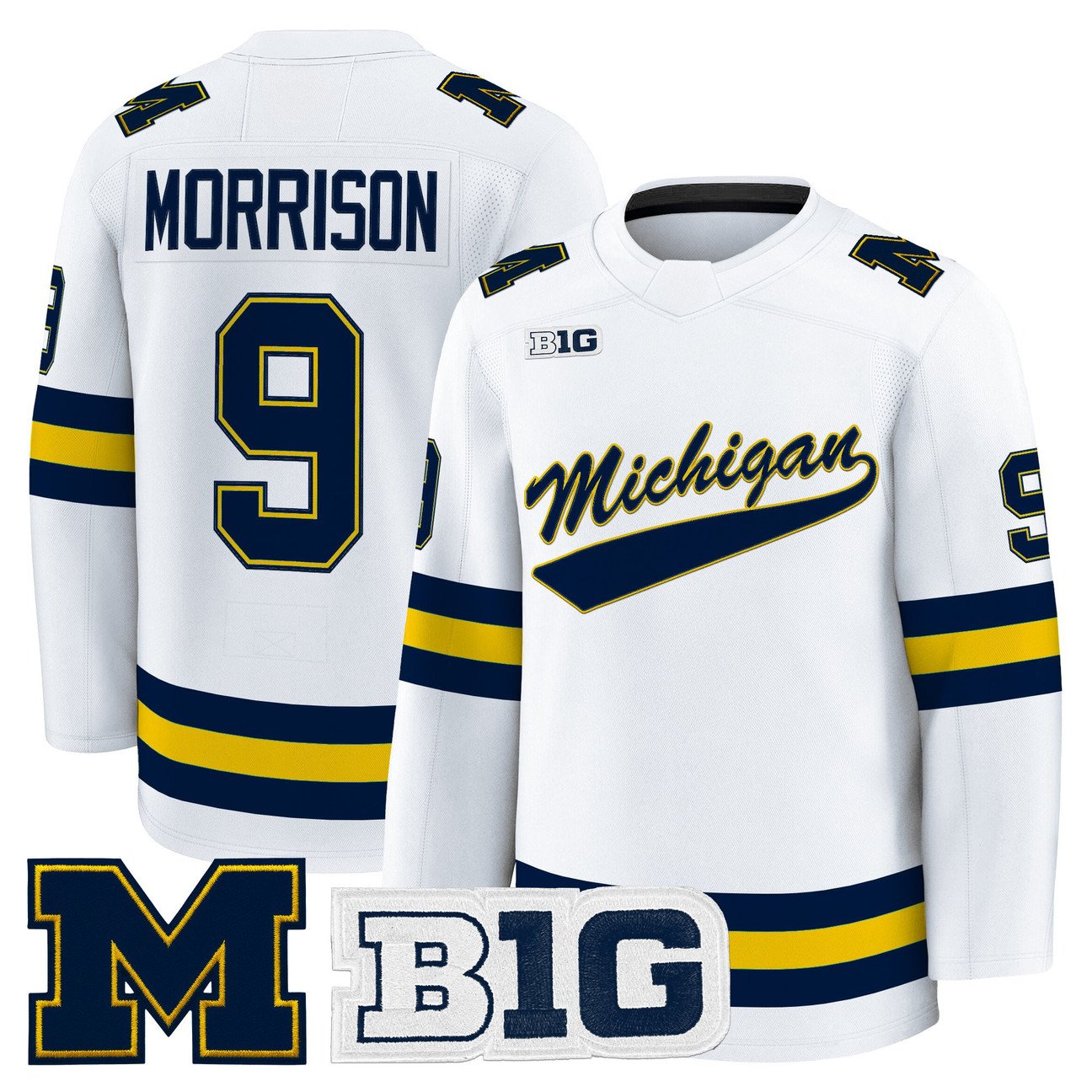 Brendan Morrison Jersey #9 Michigan Wolverines 2025-26 Premium All Stitched
