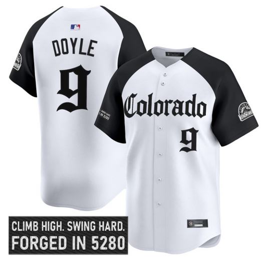 Brenton Doyle Jersey #9 Colorado Rockies Gothic Mile High Shadows Edition