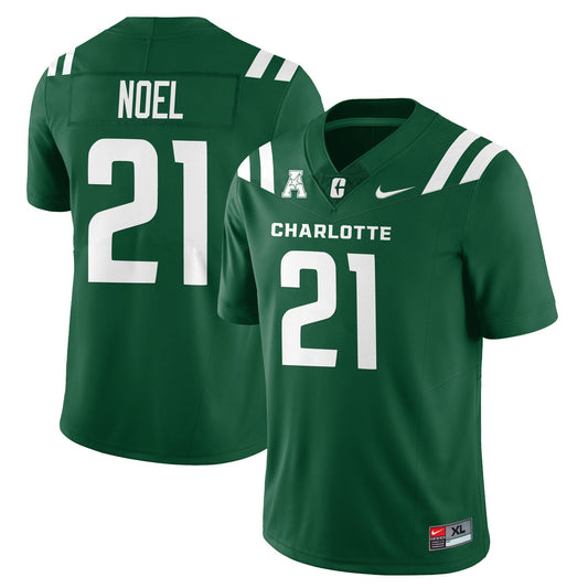 Breon Noel Jersey #21 Charlotte 49ers Football 2025 Limited Stitched Green