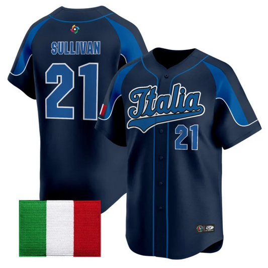 Brett Sullivan Jersey #21 Team Italy 2026 World Baseball Classic Stitched