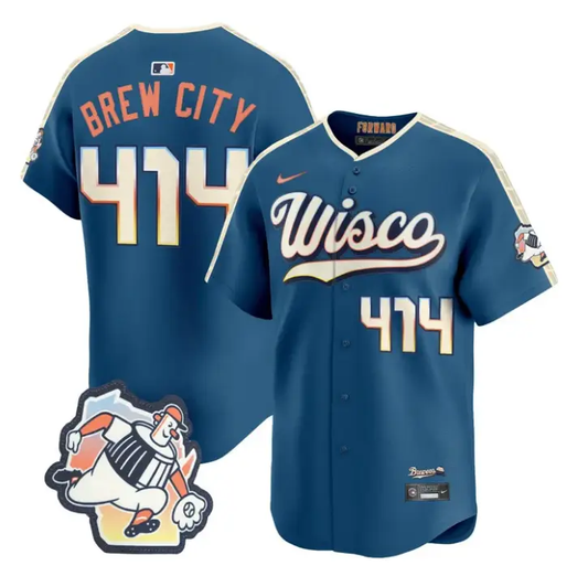 Brew City Jersey #414 Milwaukee Brewers 2026 City Connect Premier Stitched
