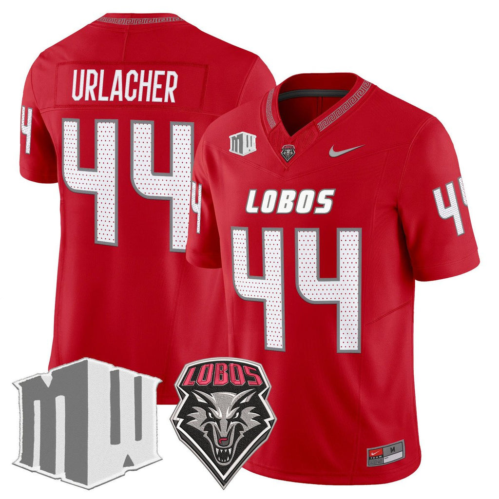 Brian Urlacher Jersey #44 New Mexico Lobos 2025 Vapor Limited Stitched Red