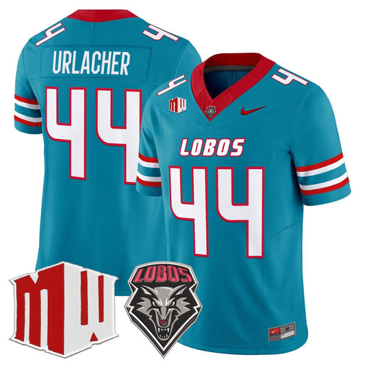 Brian Urlacher Jersey #44 New Mexico Lobos 2025 Vapor Limited Turquoise