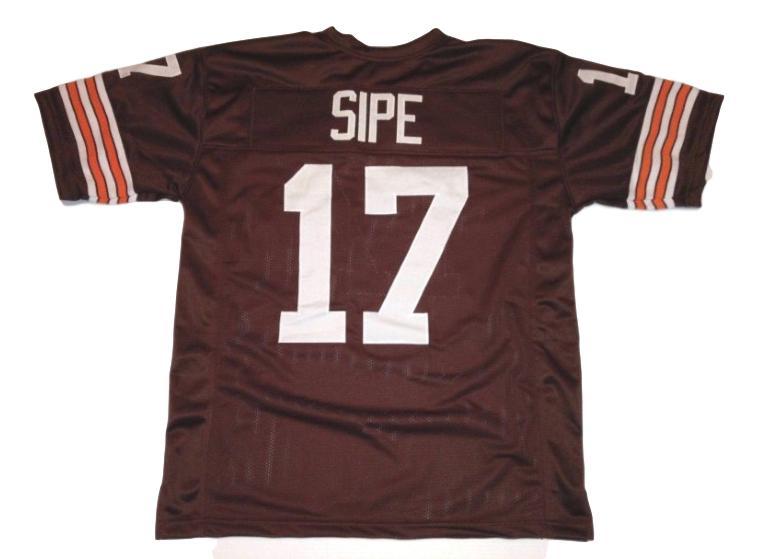 Brian Sipe Jersey #17 Custom Unsigned Football Jerseys Stitched Brown