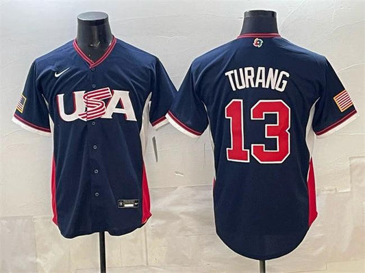 Brice Turang Jersey #13 USA Baseball 2026 World Baseball Classic Stitched Navy
