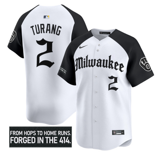 Brice Turang Jersey #2 Milwaukee Brewers Gothic 414 Shadows Edition