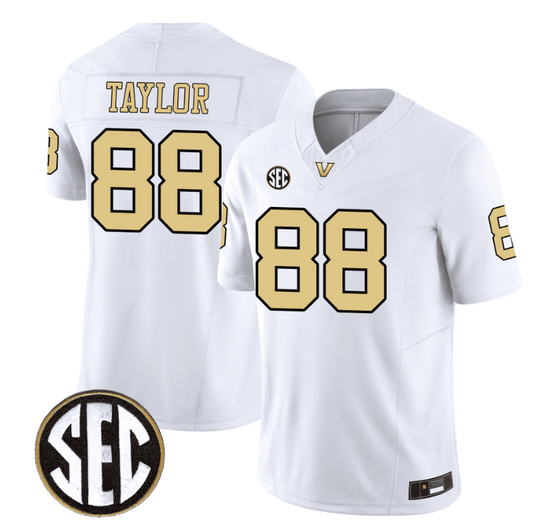 Brock Taylor Jersey #88 Vanderbilt Commodores College Football Stitched White