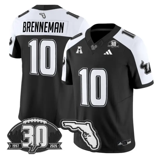 Brody Brenneman Jersey #10 South Florida Bulls 30th Patch Stitched