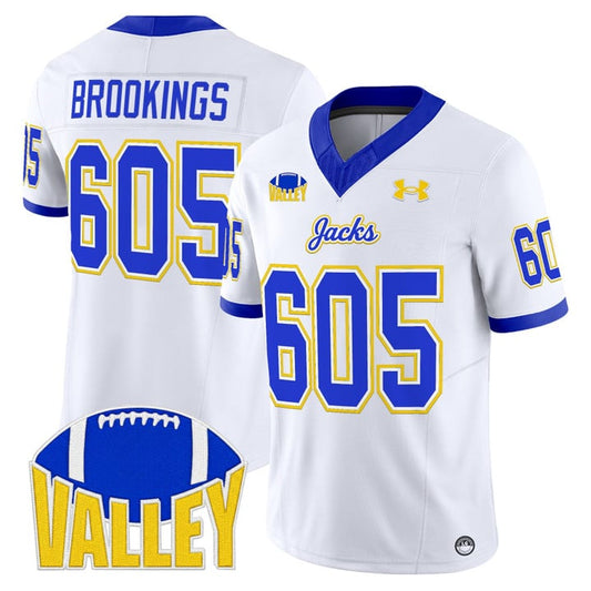 Brookings Jersey #605 South Dakota State Jackrabbits 2025 Stitched White