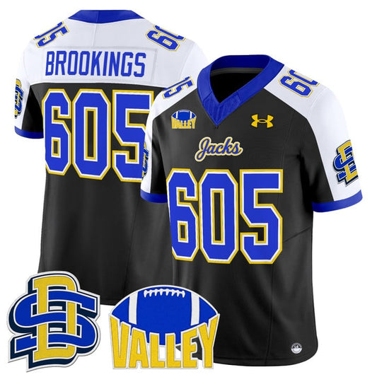 Brookings Jersey #605 South Dakota State Jackrabbits 2025 Stitched Black Alter
