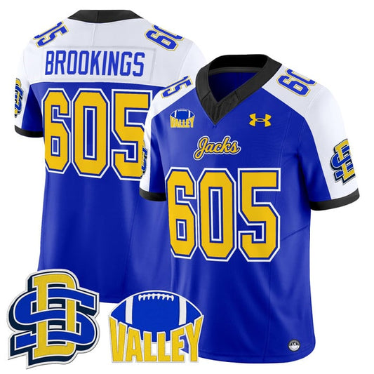 Brookings Jersey #605 South Dakota State Jackrabbits 2025 Stitched Blue Alter
