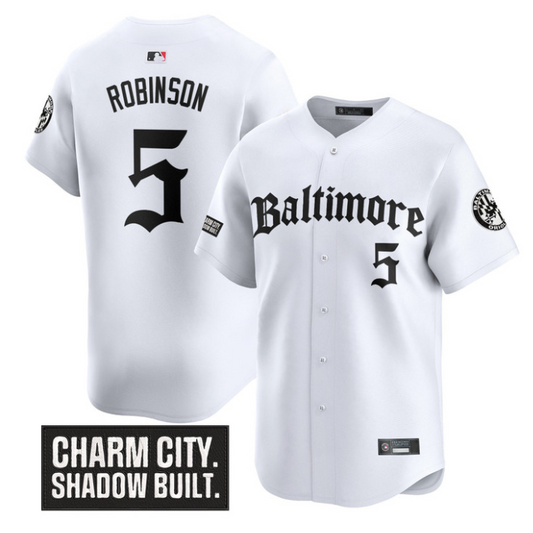Brooks Robinson Jersey #5 Baltimore Orioles Gothic Harbor Edition White