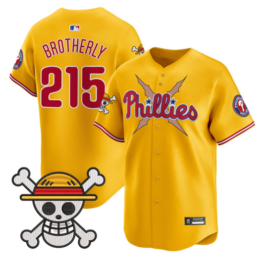 Brotherly Jersey #215 Philadelphia Phillies One Piece 2025 Stitched Gold