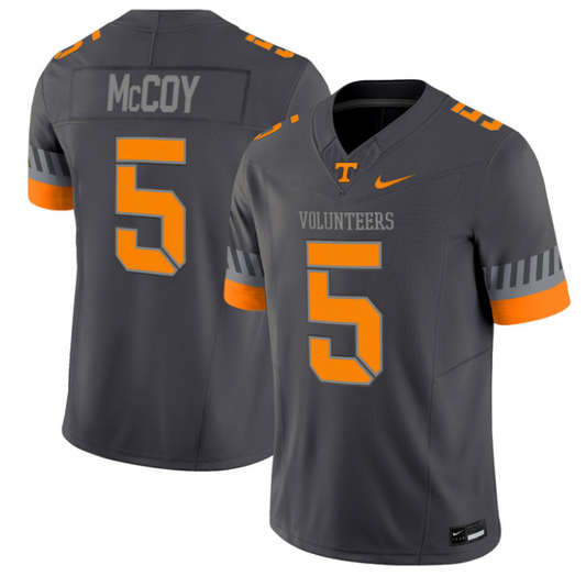 Bru McCoy Jersey #5 Tennessee Vols 2025 Smokey Grey Series Stitched