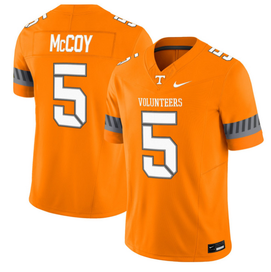 Bru McCoy Jersey #5 Tennessee Vols 2025 Smokey Grey Series Stitched Orange
