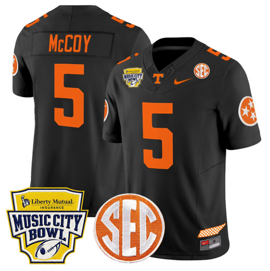 Bru McCoy Jersey #5 Tennessee Vols 2025 Music City Bowl Stitched