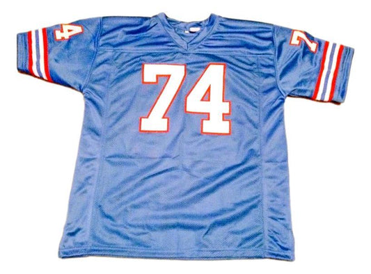 Bruce Matthews Jersey #74 Custom Unsigned Football Jerseys Stitched Blue