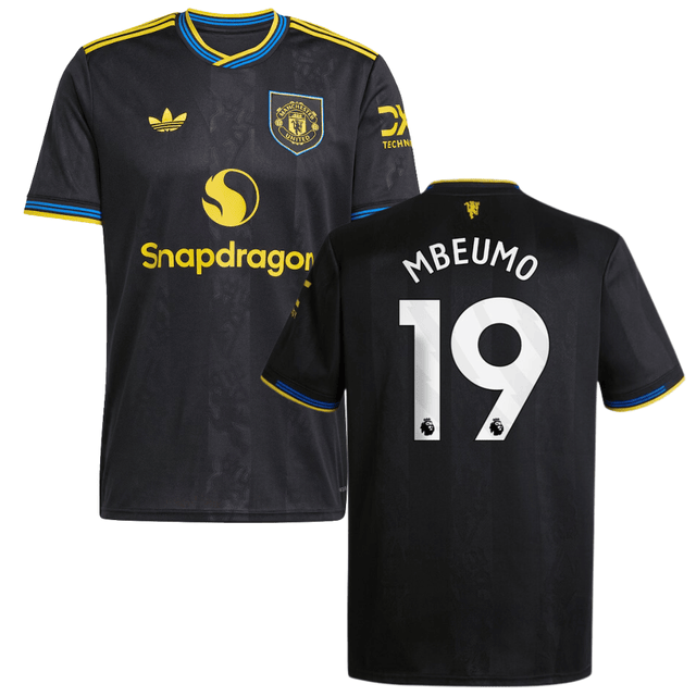Bryan Mbeumo 19 Manchester United 2025-26 Third Match Jersey – Black