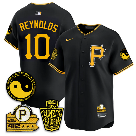 Bryan Reynolds Jersey #10 Pittsburgh Pirates Yinzerpalooza 2025 Black