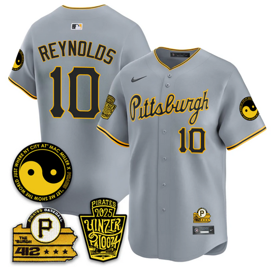 Bryan Reynolds Jersey #10 Pittsburgh Pirates Yinzerpalooza 2025 Gray