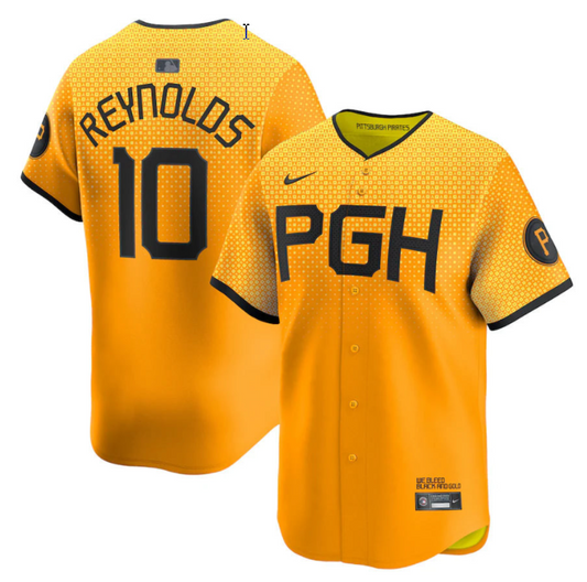 Bryan Reynolds Pittsburgh Pirates Gold City Connect Vapor Limited Jersey