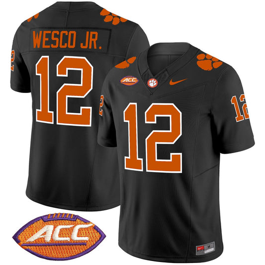 Bryant Wesco Jr Jersey #12 Clemson Tigers 2025 Vapor Limited Stitched Black