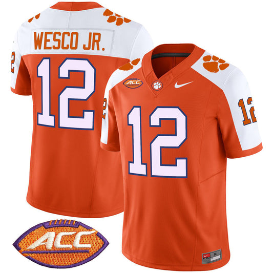 Bryant Wesco Jr Jersey #12 Clemson Tigers 2025 Vapor Limited Stitched Orange Alter