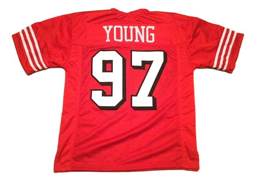 Bryant Young Jersey #97 Custom Unsigned Football Jerseys Stitched Red