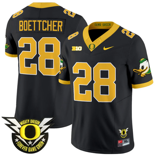 Bryce Boettcher Jersey #28 Oregon Duck Forever Gang Green Football Black