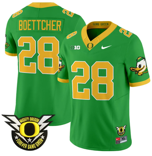 Bryce Boettcher Jersey #28 Oregon Duck Forever Gang Green Football Green