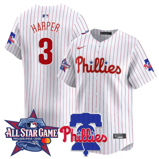 Bryce Harper Jersey #3 Philadelphia Phillies 2026 MLB All-Star White